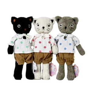 Sevimli Noah Kedi Bebek Çeşitli Kıyafetlerde Yavru Kedi Peluş Oyuncak PP Pamuk Dolgulu 31-50cm Boyunda 14+ Yaş Hediyesi Toptan - Product Image 5
