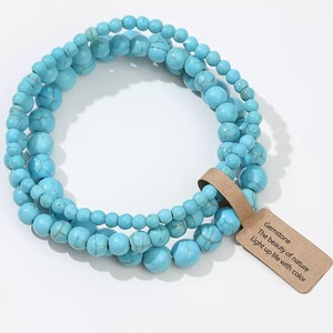 Hot Trendy Cute 3pcs Crystal Energy Bracelet Set 4/6/8mm Gemstone <strong>Beads</strong> Handmade Healing Elastic Stone Bracelet Couples Buddhism - Product Image 3