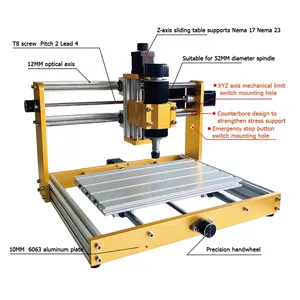 LY 3018 Plus 300W 500W Desktop CNC Engraver Machine 52MM supporto mandrino Nema17 motori passo-passo con Laser 5.5W 15W 30W opzionale