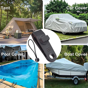 ที่หนีบผ้าใบกันน้ำแบบยึดสำหรับงานหนักพร้อมชุดสายบันจี้บันจี้จัมตัวยึดผ้าใบกันน้ำปลาฉลามผูกลงสำหรับคาราวานแคมป์ปิ้งหลังคา - Product Image 5