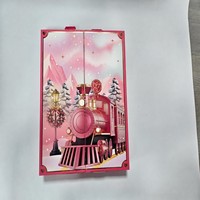 Elegante Scatola a Forma di Libro con Stampa Fantasia Rosa per Presentazione di Prodotti Cosmetici e Profumi