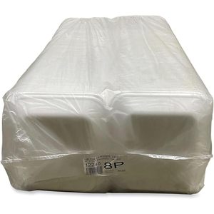 Barquettes jetables pour viande General Supply 8PWH, 10,8 x 8,82 x 1,5, blanches, 200 par carton - Product Image 2