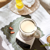 Blender électrique commercial automatique mini portable en verre pour la fabrication de lait de soja, blender multifonctionnel pour usage hôtelier