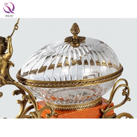 Panier à cerf en cuivre pur salon européen, boîte de cristal de luxe, cheminée de maison américaine, décoration de l'armoire à vin, de véranda