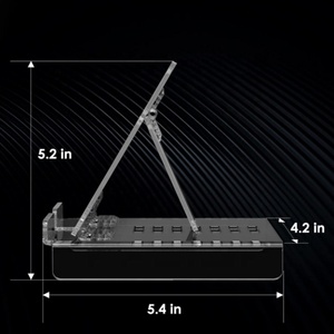 Bán buôn tùy chỉnh máy tính xách tay Hiển thị đứng trong suốt <span class=keywords><strong>Acrylic</strong></span> Angled máy tính xách tay đứng máy tính xách tay đứng - Product Image 3