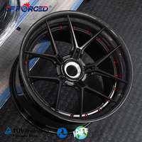 Velg CF FORGED 2-Piece Serat Karbon Hitam Multi-Spoke 20-21 Inch 5x130 25mm ET Universal Fitment Garansi 5 Tahun