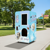 Distributeur de crème glacée en libre-service à la station de métro