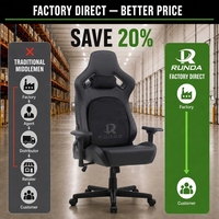 Chaise de bureau ergonomique en cuir de luxe, pivotante à 360 degrés, réglable en hauteur, avec support lombaire, pour salle de jeux