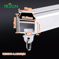 Profil en aluminium personnalisé fabricant universel mode simple fenêtre coulissante rail de rideau rails en aluminium