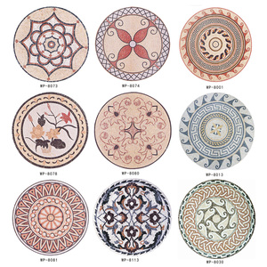 Mosaico a Medaglione in Marmo dal Design Europeo Personalizzato con Motivo a Ritratti Murali Moderni e Bordo per Applicazioni su Piastrelle Quadrate per Pavimenti di Hotel - Product Image 4