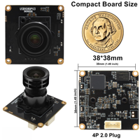 Module de caméra USB Starvis HDR H.264 0,0001 Lux Starlight pour faible luminosité, module de webcam 1080P avec objectif à ouverture F1.0 pour la sécurité