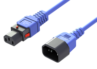 Câble d'extension d'alimentation verrouillable de sécurité IEC C14 C13 avec câble d'alimentation verrouillable pour centre de données