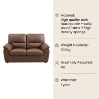 Stationäres Freizeit-Akzentsofa-Set, Kunstleder 1/2/3-Sitzer Einzel- Doppel- Dreisitzer-Sofa für Wohnzimmer & Büromöbel