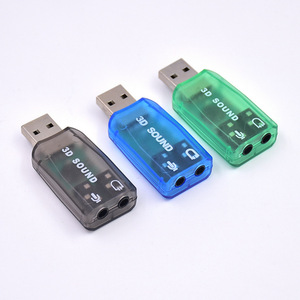 Mini 3D Thẻ Âm Thanh USB Ngoài 5.1 Bộ Chuyển Đổi Thẻ Âm Thanh <span class=keywords><strong>3.5Mm</strong></span> Loa Micrô Giao Diện Tai Nghe Cho Máy Tính PC - Product Image 2