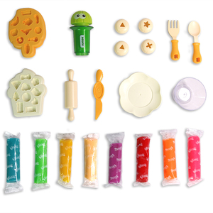 Ensemble de pâte à <span class=keywords><strong>modeler</strong></span> pour enfants de 2 à 4 ans, fabrication artisanale, jouet avec outils, non toxique, léger - Product Image 2