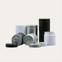 Vente flash - Contenant d'emballage rond en métal, impression de logo personnalisée, boîte à sucre, thé en poudre, matcha, avec couvercle à vis, hermétique, 30g