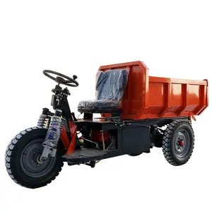 Üç tekerlekli sıcak satış elektrikli ağır yükleme 1.5 ton üç tekerlekli bisiklet yeraltı mini damper elektrikli kargo üç tekerlekli bisiklet