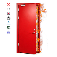 Porte en acier à simple ou double battant, certifiée UL et CE, résistante au feu pendant 60 à 180 minutes, pour applications intérieures et extérieures