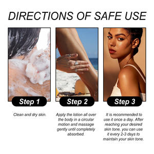 Venta caliente mantener la humedad y mejorar la textura mate de la piel bronceada desigual loción de bronceado oscuro - Product Image 3