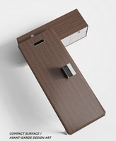 Ensemble chaise de bureau en bois moderne, écologique et durable pour PDG, dirigeant, manager, bureau à domicile