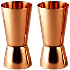 PARIJAT элегантный набор из 4 предметов ручной работы <span class=keywords><strong>2</strong></span> и 1 унция двухсторонние медные джиггеры 4 унции рюмки для мерного ликера - Product Image 1