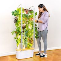 Kit de jardinage hydroponique vertical d'intérieur pour herbes et légumes non-OGM, grands bacs en acier, lampes de culture LED, herbes et légumes non-OGM