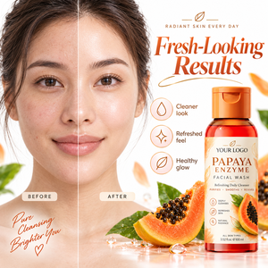 Detergente Viso Vegano Enzimatico alla Papaya Senza Logo 100ml Idratante Levigante Controllo Oleosità Pulizia Pori Schiuma Ricca - Product Image 1
