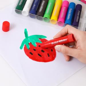 Meidugaa – bâtons de <span class=keywords><strong>peinture</strong></span> solide à séchage rapide, 12 couleurs classiques, sans dégâts, couleur unie, kit de crayons <span class=keywords><strong>pastel</strong></span> - Product Image 6