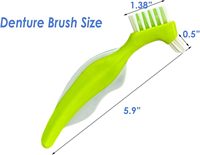 Brosses de nettoyage pour prothèses dentaires à double face inclinées de qualité supérieure pour l'hygiène bucco-dentaire