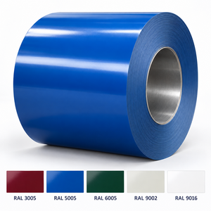 Bobine d'acier galvanisé prélaqué Z275 PPGI bleu <span class=keywords><strong>RAL</strong></span> 5015, largeur 1250 mm, pour fabricant de tôles de toiture ondulées - Product Image 1