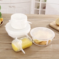 Lot de 6 couvercles extensibles en silicone réutilisables sans Bpa pour cuisine Offre Spéciale