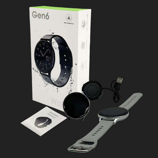 Classic Smart Watch Gen6 HD Screen BT Call Women's Health Monitoring Voice Assistant Men Sports Smartwatch