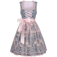 Robe Dirndl bavaroise, costume d'Oktoberfest, tenue de festival de la bière allemande avec tablier, tailles S-XXL, vente en gros OEM