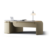 Bureau moderne en acier et en bois de style italien avec marbre naturel pour immeuble de bureaux ou usage domestique