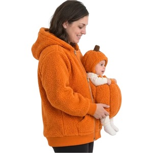 Felpa con Cappuccio in Pile KY, Maglione da Donna con Cappuccio in Sherpa, Costume di Halloween, <span class=keywords><strong>Giacca</strong></span> con Cappuccio a Tema Zucca - Product Image 2