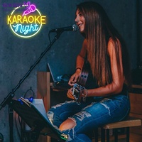 Insegna LED Neon KARAOKE Night, Luce Decorativa da Parete per Negozi, Bar, Club Musicali e Sale Giochi, Illuminazione d'Ambiente per Interni e Decorazione Domestica