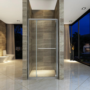 Porte de douche pliante moderne-Verre trempé robuste, conception pliante lisse pour petite salle de bain, facile à nettoyer - Product Image 1