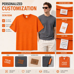 T-shirt personnalisé pour homme, 200 g, coton peigné, coupe classique, couleur unie, col rond, manches courtes, respirant, tricoté, sportif, décontracté - Product Image 5