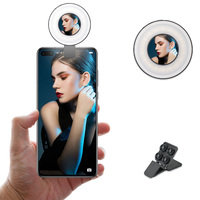 Vloglite – mini miroir de téléphone au design unique breveté, lumière de remplissage d'anneau de selfie avec support pour la photographie de Tiktok vlog 2022