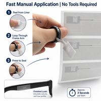 Étiquette adhésive RFID UHF M830 mini étanche EPC Class1 Gen2 pour vitrine de lunettes, affichage et comptage d'inventaire