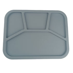 กล่องใส่ขนมซิลิโคนสำหรับเด็กปราศจากสาร BPA ของ Vichi กล่องใส่อาหารและของว่างสำหรับไปโรงเรียนกล่องอาหารกลางวัน4ช่องไม่หก - Product Image 5