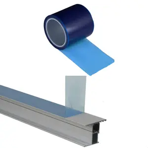 Lámina de superficie protectora de placa de aleación de aluminio PE, adhesivo de plástico azul, antiarañazos, fácil de despegar, fabricante de China