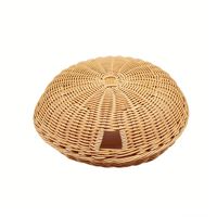 Panier multifonctionnel en rotin tressé écologique pour chat, respirant, résistant à la moisissure, facile à nettoyer, durable, pour l'intérieur