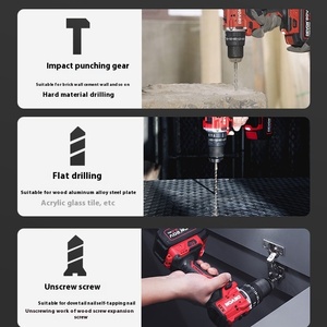 Büyük 5201 lityum elektrikli matkap şarj edilebilir 160Nm çok fonksiyonlu el elektrikli matkap Multispeed perküsyon tork değişken - Product Image 4