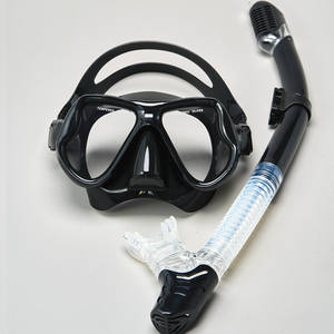 Лидер продаж, силиконовая маска для глубокого дайвинга для взрослых, водонепроницаемая противотуманная Регулируемая дышащая маска для подводной охоты, подводное плавание - Product Image 6