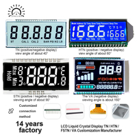 Module d'affichage LCD positif TN, écran monocouche à cristaux liquides 7 segments, fabricant sur mesure pour régulateur de température