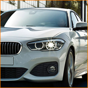 Phare de projecteur Bi-LED pour BMW Série 1 F20 F21 2015-2018, anneaux <span class=keywords><strong>halo</strong></span> Angel Eye Golden Eye, phare amélioré à double lentille - Product Image 3