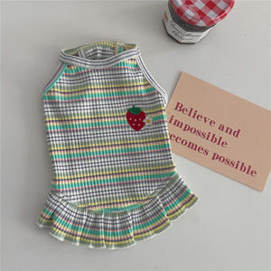 Sommer Hot Style Haustier Kleidung Hund Hosenträger Blumen druck Rock Fabrik Großhandel Atmungsaktives Hunde kleid - Product Image 6