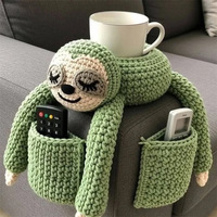 Nouveauté 2026 transfrontalière : Poupée 3D mignonne en coton crocheté faite à la main, télécommandée, pour rangement et décoration de canapé, pour bébé