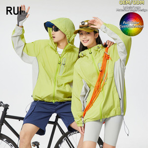 RUIQUWIN Custom Logo Unisex UPF 50 Plus Sun Protection <b>Jacket</b> Ice Silk <b>Cooling</b> Breathable Lightweight Outdoor Wear Manufacturer - Product Image 1
